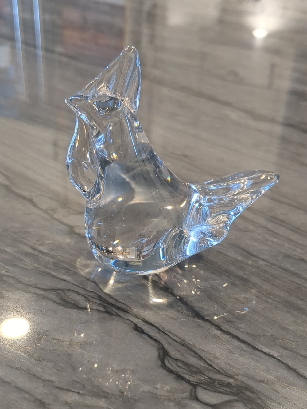 Glass Rooster Figurine